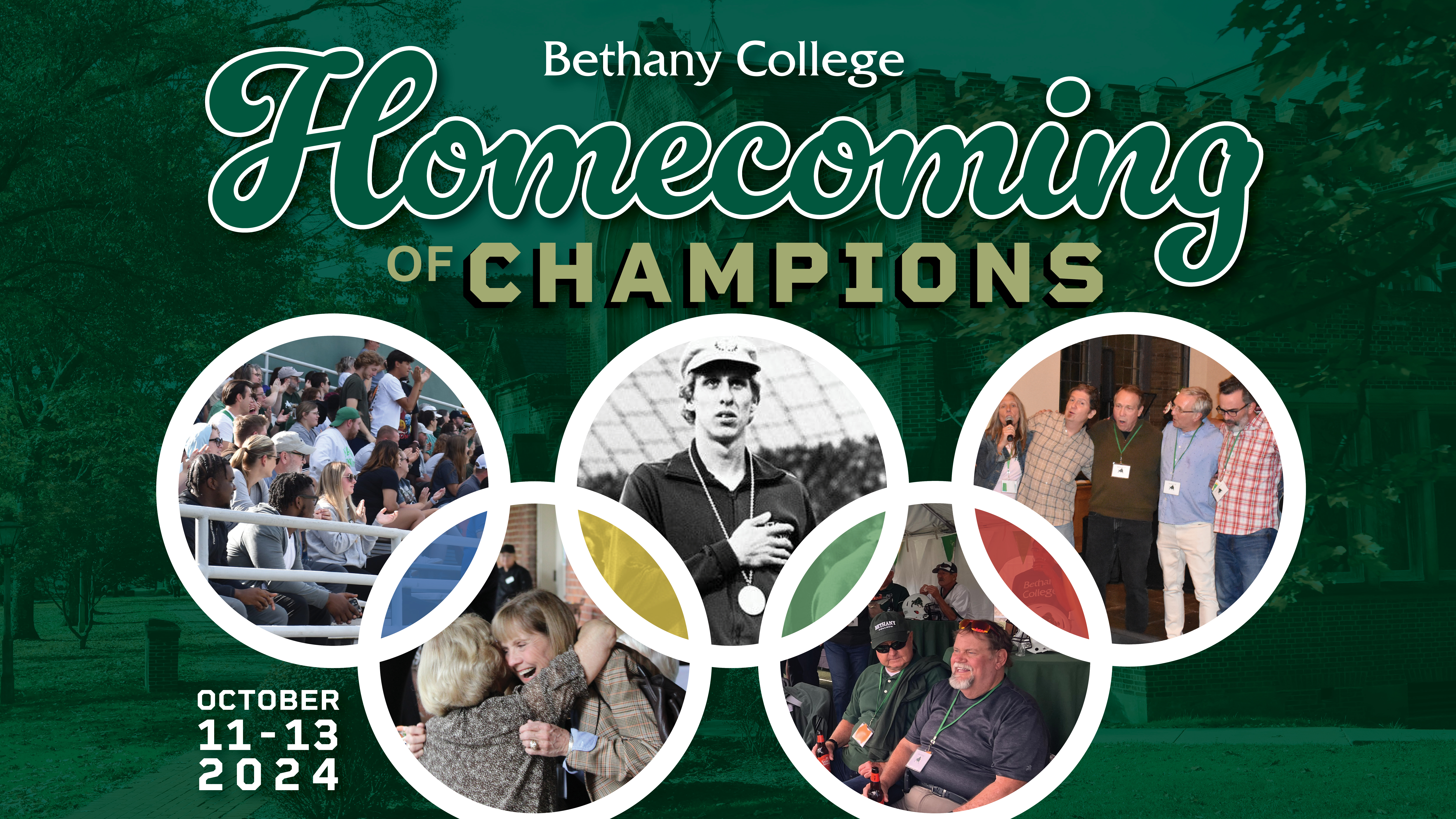 Bethany's Homecoming of Champions will take place on October 11-13, 2024.