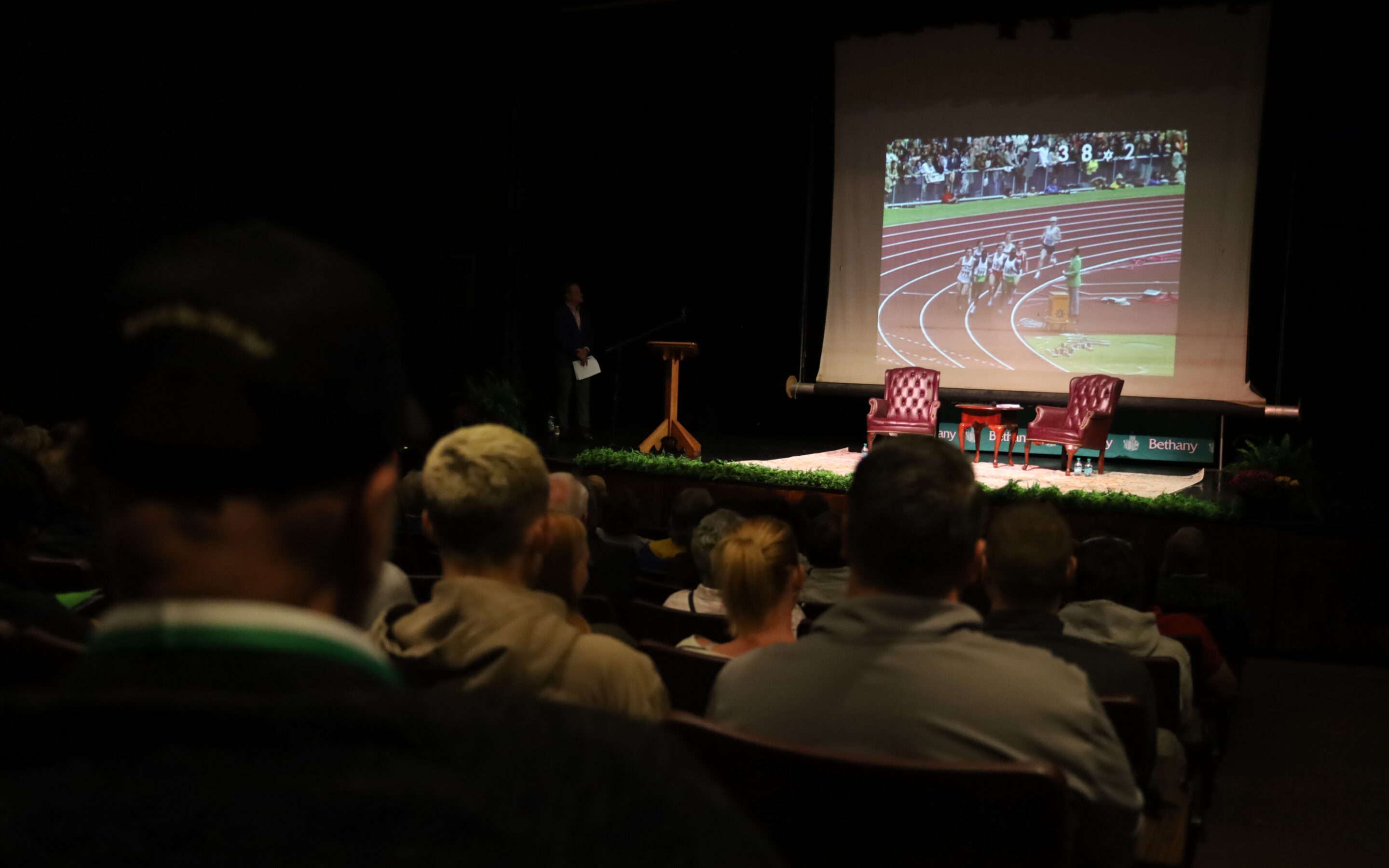 Olympic Gold Medalist Dave Wottle Reflects on Legacy and Lessons at Grimes Lecture Series